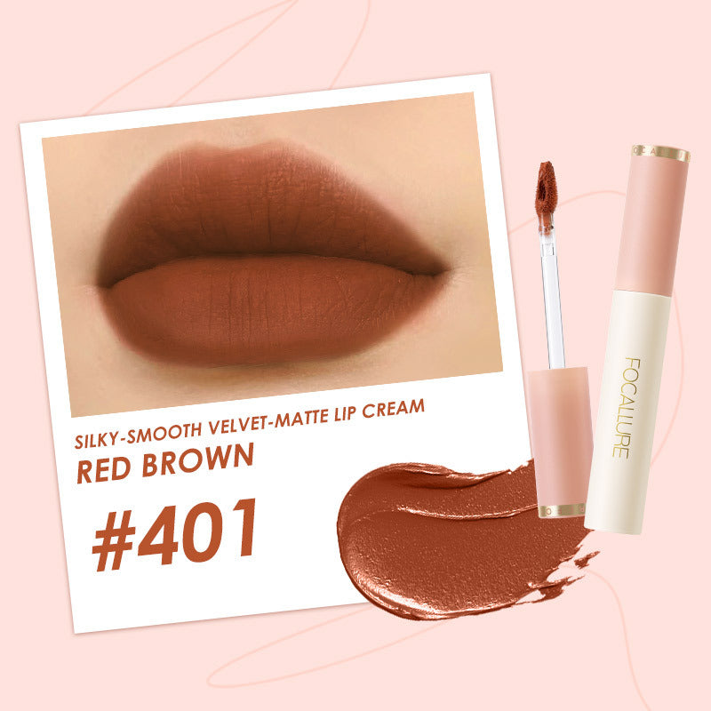 Waterproof Velvet Matte Lip Glaze - Durable Non-Stick Lipstick for Makeup