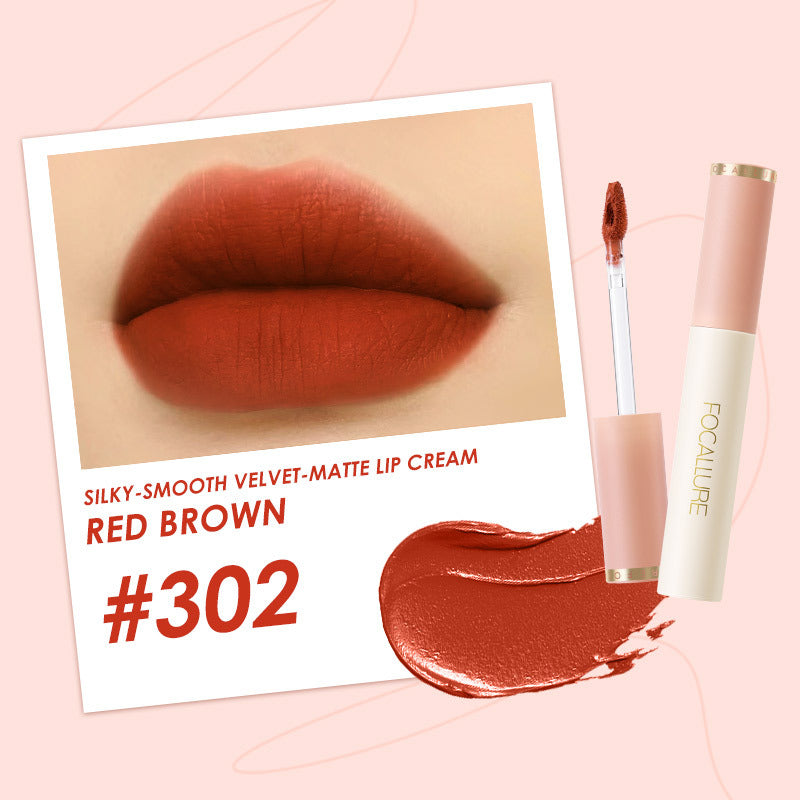 Waterproof Velvet Matte Lip Glaze - Durable Non-Stick Lipstick for Makeup