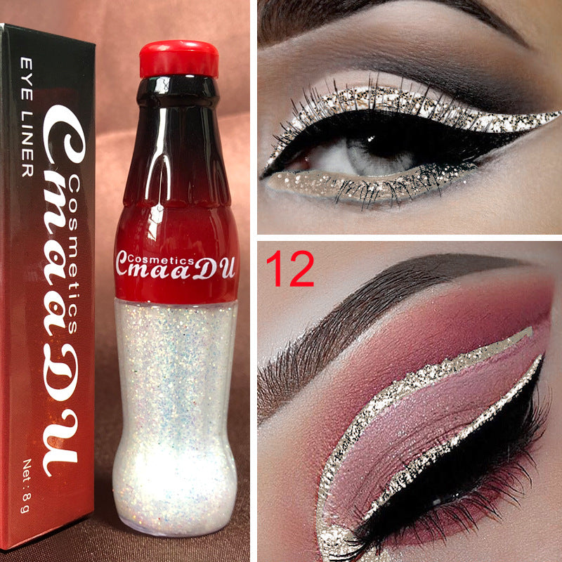 Waterproof Glitter Eyeliner Pencil for Women Party & Daily Makeup - 12 Colors