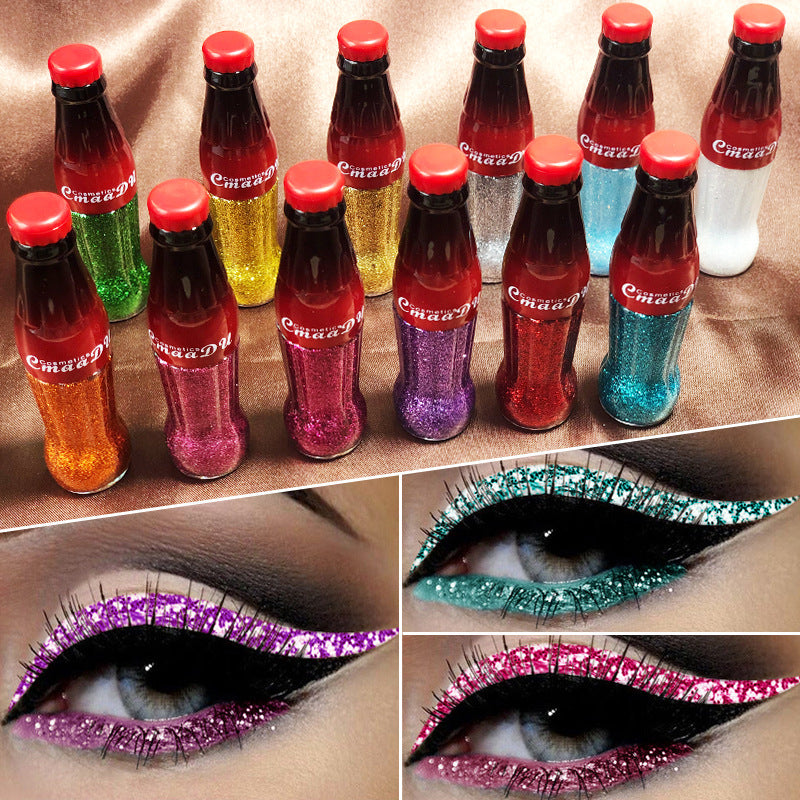 Waterproof Glitter Eyeliner Pencil for Women Party & Daily Makeup - 12 Colors