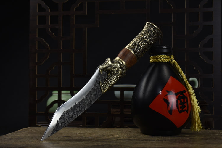 Bone Knife with Rosewood Handle - 14cm Blade for Kitchen Use