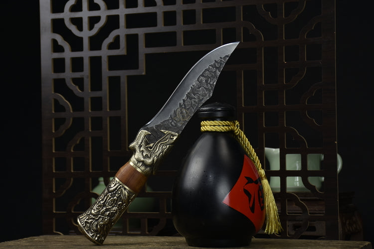 Bone Knife with Rosewood Handle - 14cm Blade for Kitchen Use