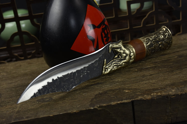 Bone Knife with Rosewood Handle - 14cm Blade for Kitchen Use
