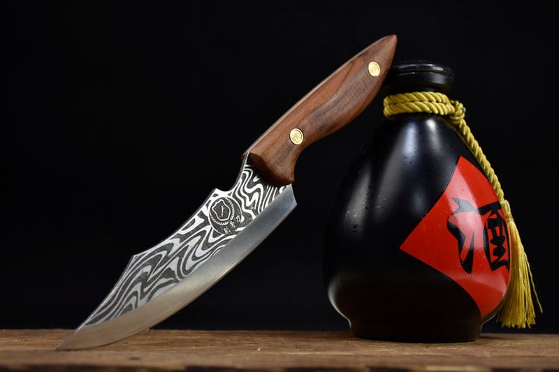 Boning Knife Damascus Pattern Kitchen Knife 25.8cm Sharp Meat Cutter