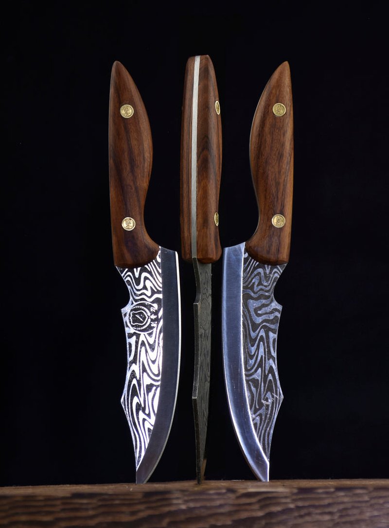 Boning Knife Damascus Pattern Kitchen Knife 25.8cm Sharp Meat Cutter