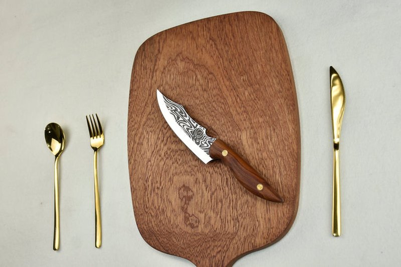 Boning Knife Damascus Pattern Kitchen Knife 25.8cm Sharp Meat Cutter
