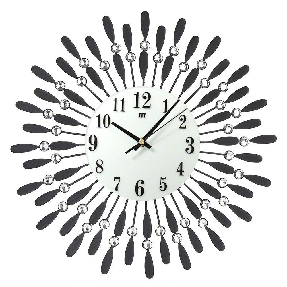 Wrought Iron Wall Clock Decoration - Creative Craft Clock for Home & Garden