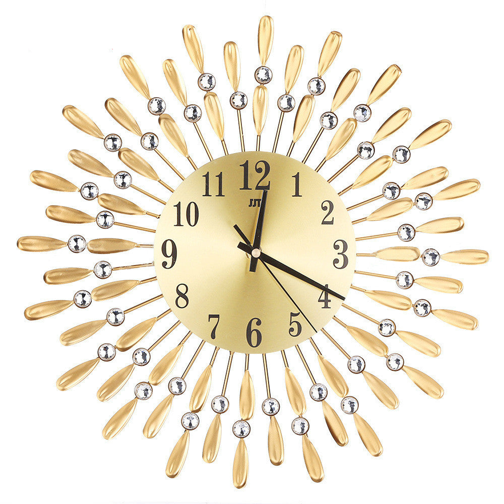 Wrought Iron Wall Clock Decoration - Creative Craft Clock for Home & Garden