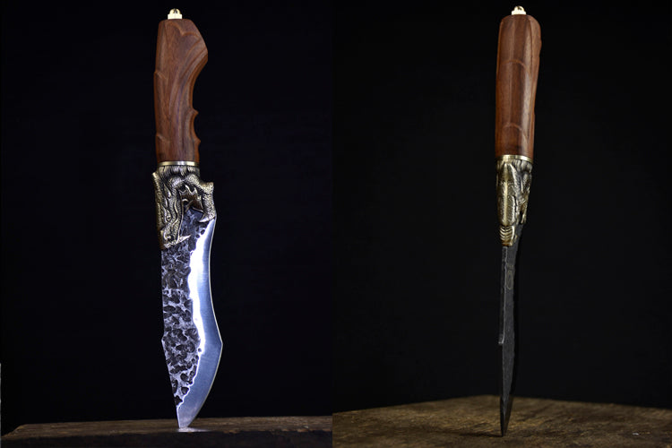 Faucet Bone Knife - Kitchen & Dining Tool with Rosewood Handle, 14cm Blade