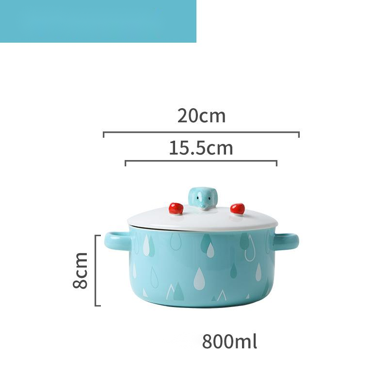 Animal Ceramic Instant Noodle Bowl - Porcelain Kitchen Serveware, Multiple Styles