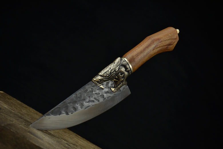 Boning Knife 27cm Kitchen Chef Knife with Rosewood Handle - Thickened Steel Blade