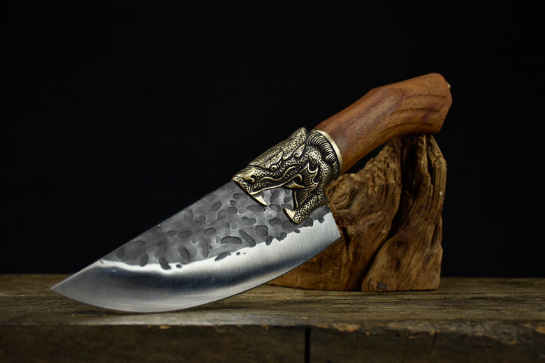 Boning Knife 27cm Kitchen Chef Knife with Rosewood Handle - Thickened Steel Blade