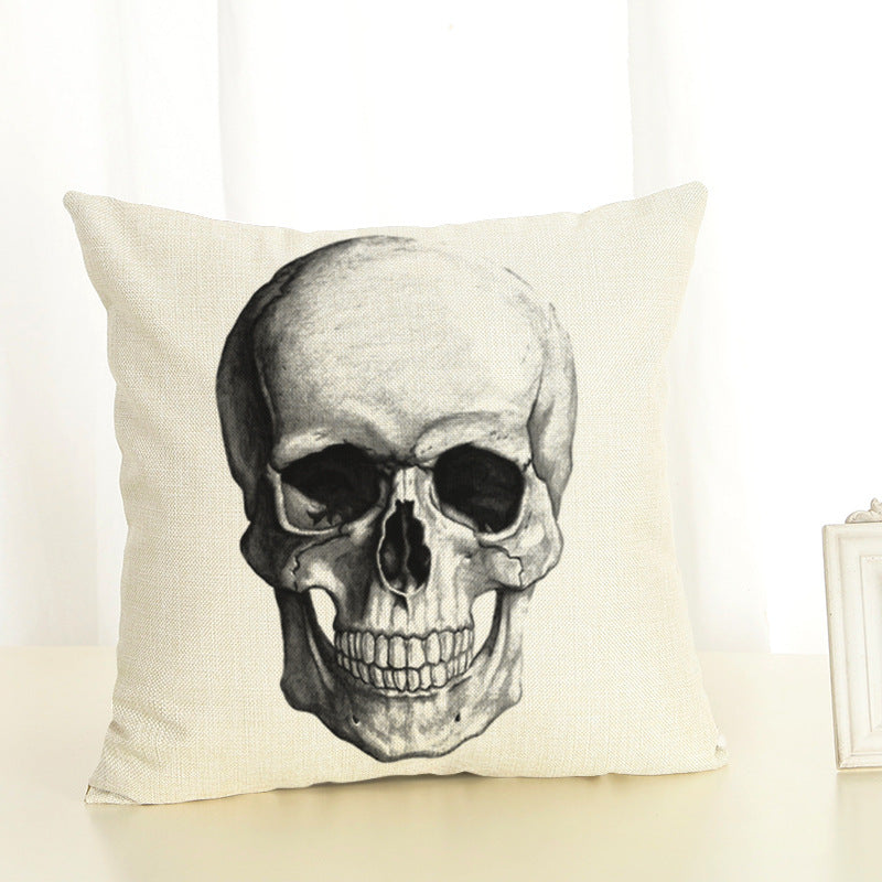 Cartoon Skull Head Series Pillow Cover 45x45cm Home & Garden Cushion Cover