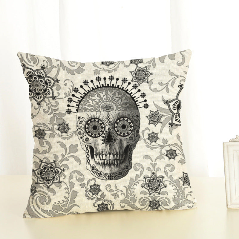 Cartoon Skull Head Series Pillow Cover 45x45cm Home & Garden Cushion Cover