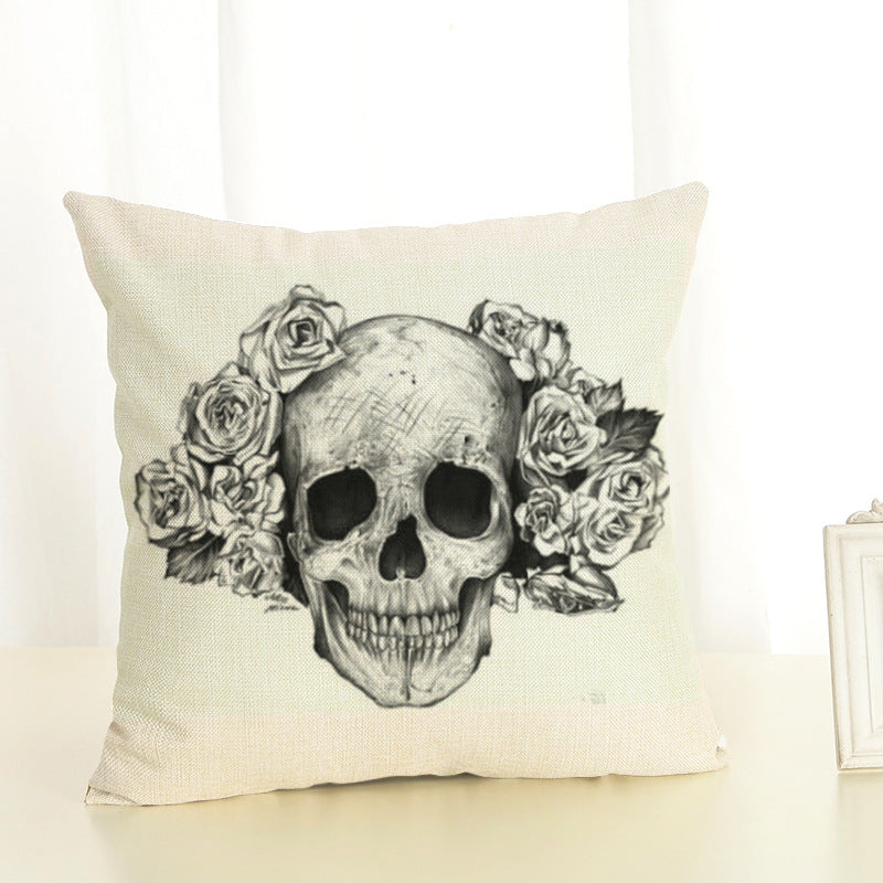 Cartoon Skull Head Series Pillow Cover 45x45cm Home & Garden Cushion Cover