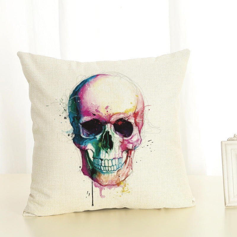 Cartoon Skull Head Series Pillow Cover 45x45cm Home & Garden Cushion Cover