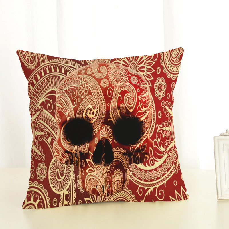 Cartoon Skull Head Series Pillow Cover 45x45cm Home & Garden Cushion Cover