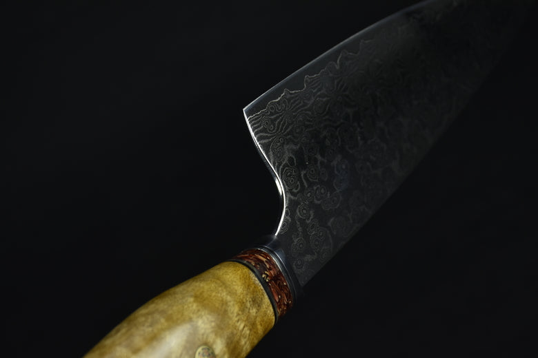 Western-Style Damascus VG10 Kitchen Chef Knife - Silver