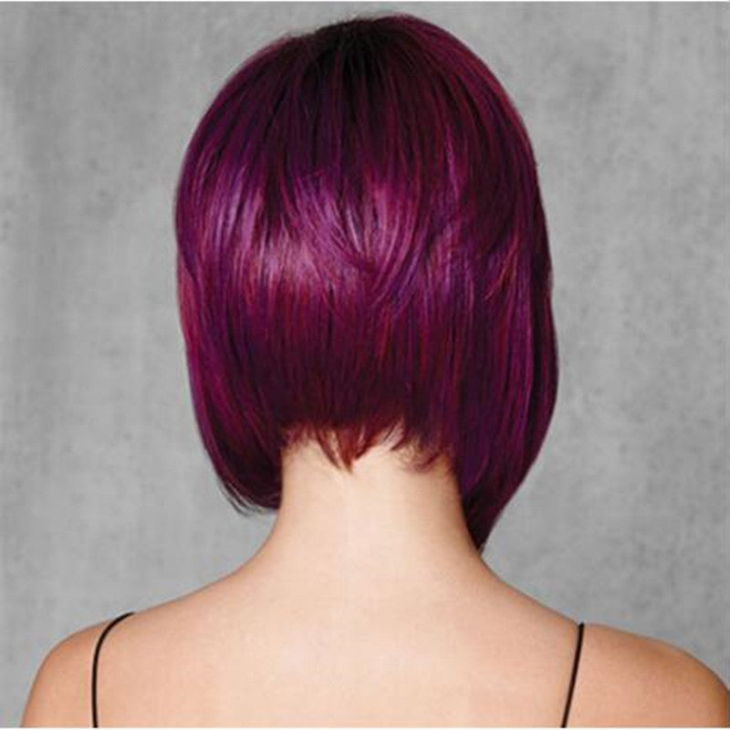 European & American Fashion Ladies Short Straight Bob Hair - Purple