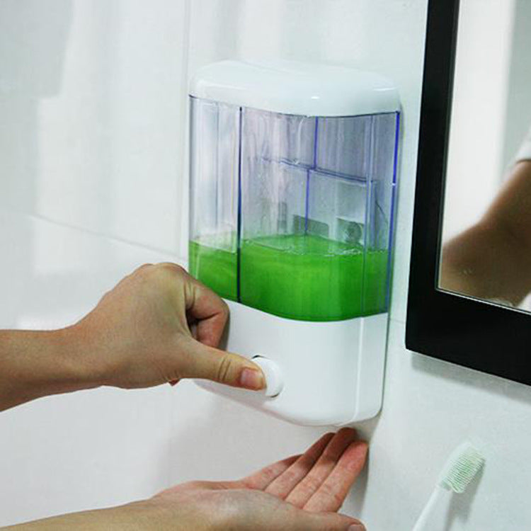 Wall Mounted Soap Dispenser Holder Modern Hand Press Bathroom Storage