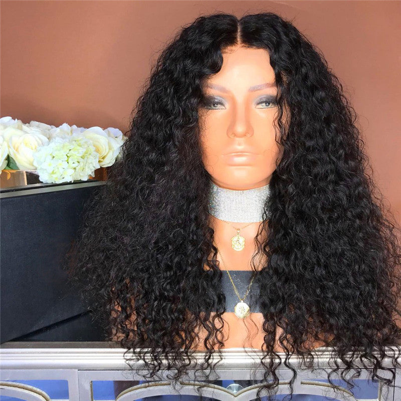 Women’s Curly Hair Wig with Long Bangs and Fluffy Style - Multiple Colors