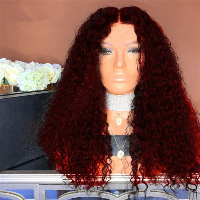Women’s Curly Hair Wig with Long Bangs and Fluffy Style - Multiple Colors