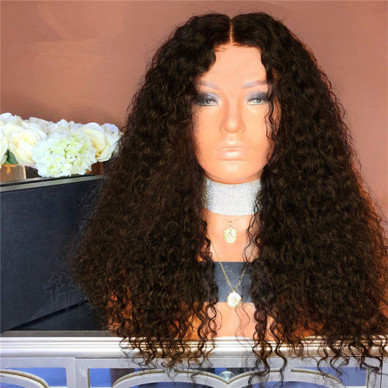 Women’s Curly Hair Wig with Long Bangs and Fluffy Style - Multiple Colors