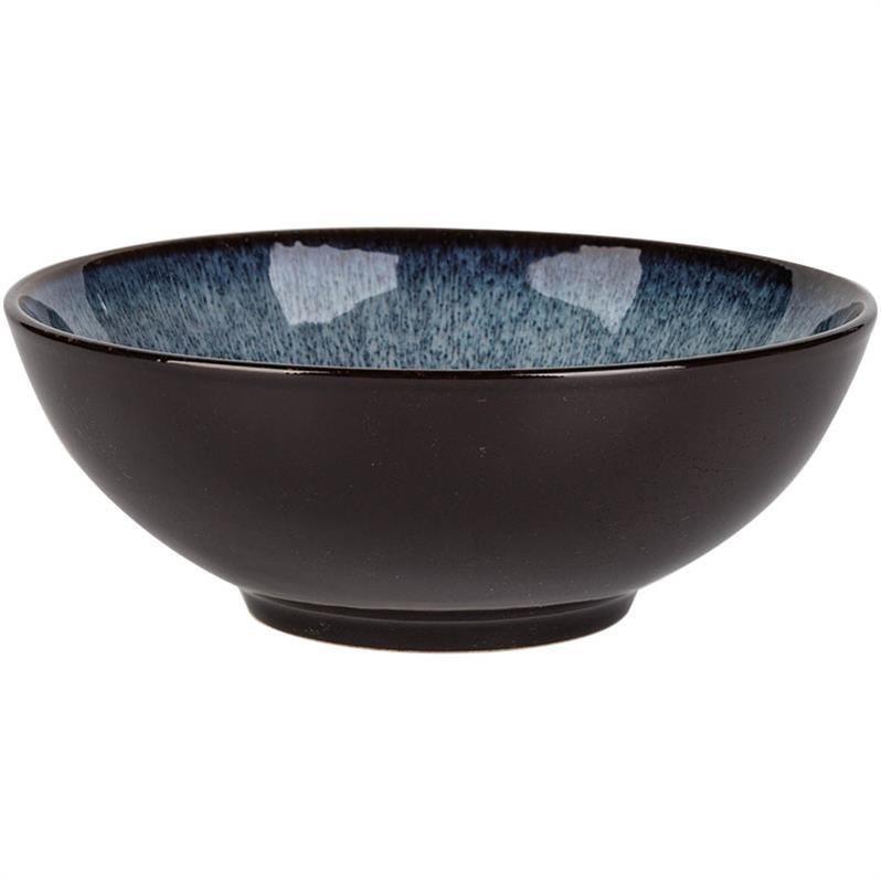 Ceramic Cauldron Bowl for Cooking & Serving - Navy Blue