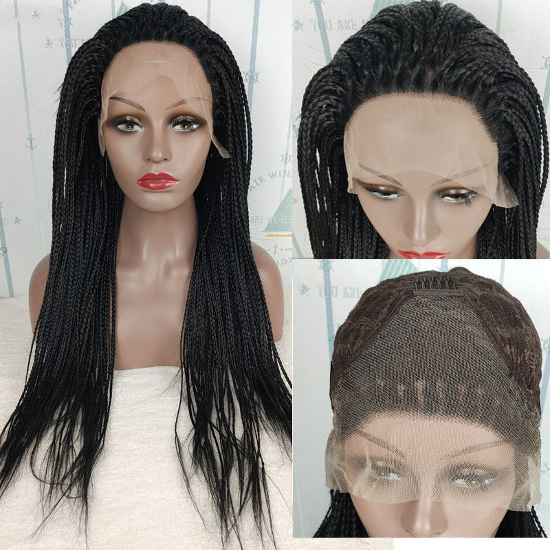 European American Fashion Braided Wig Half Hand Hooks Star Style Long Synthetic Hair