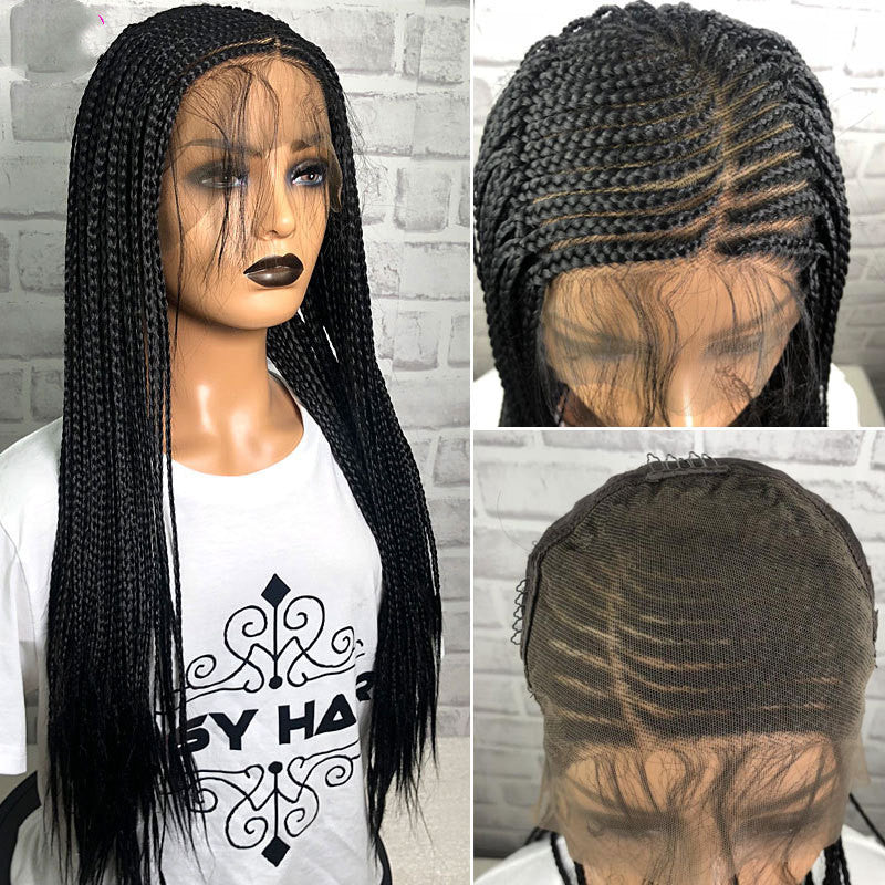 European American Fashion Braided Wig Half Hand Hooks Star Style Long Synthetic Hair