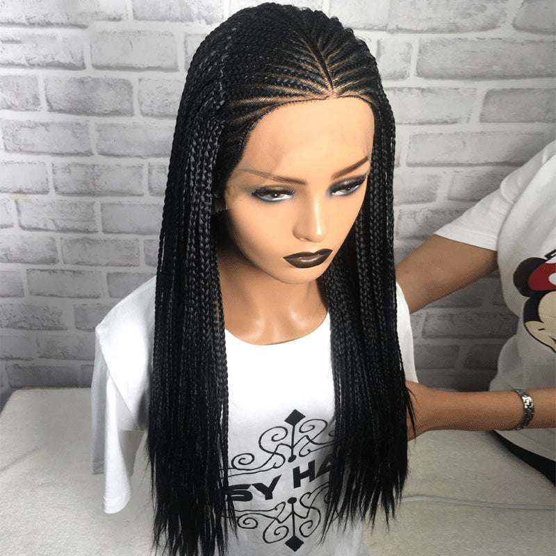 European American Fashion Braided Wig Half Hand Hooks Star Style Long Synthetic Hair