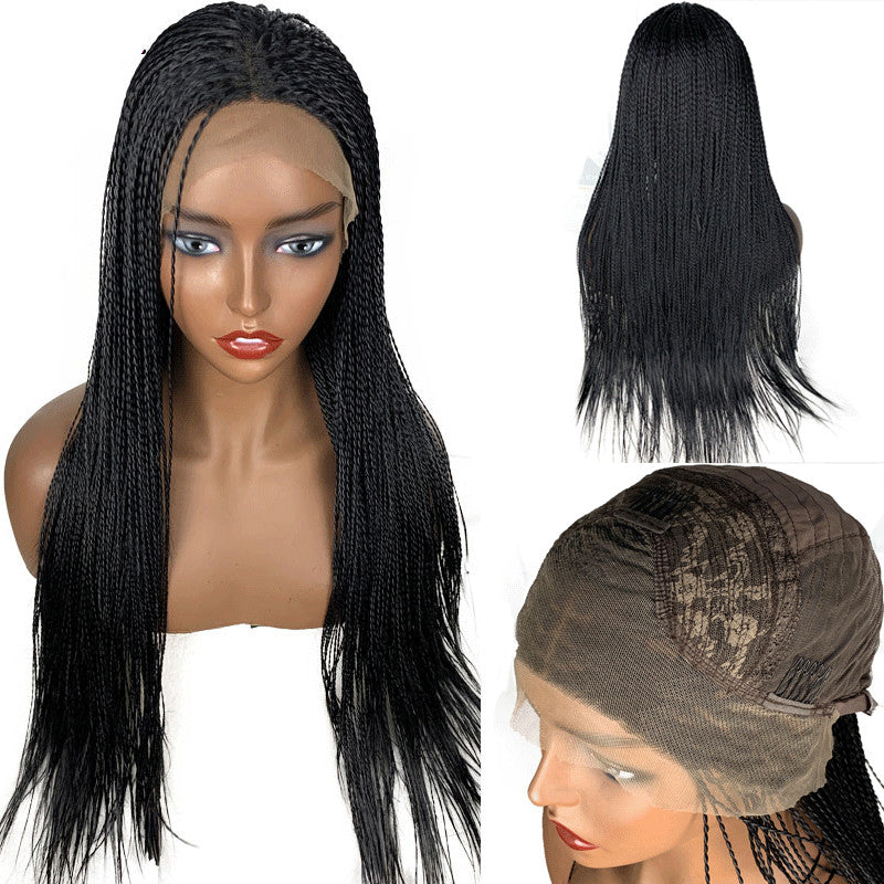 European American Fashion Braided Wig Half Hand Hooks Star Style Long Synthetic Hair