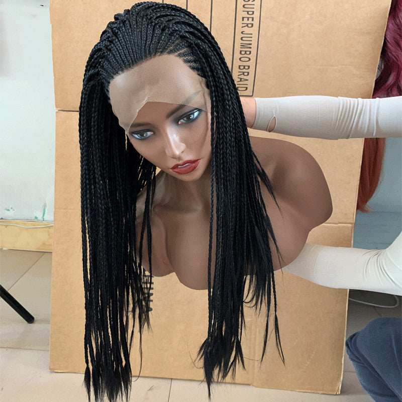 European American Fashion Braided Wig Half Hand Hooks Star Style Long Synthetic Hair