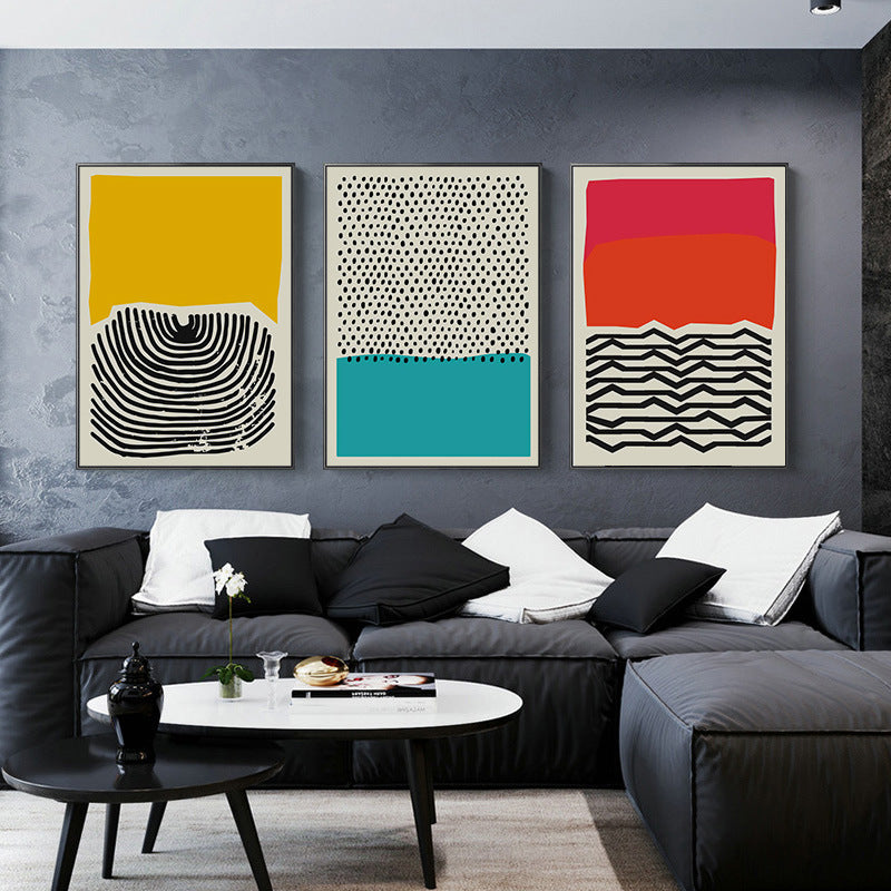 Abstract Triptych Wall Art - Living Room Decoration Painting in Multiple Sizes