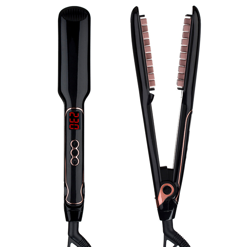 Fluffy Hair Straightener for Wet & Dry Hair - Tourmaline Ceramic Styling Tool