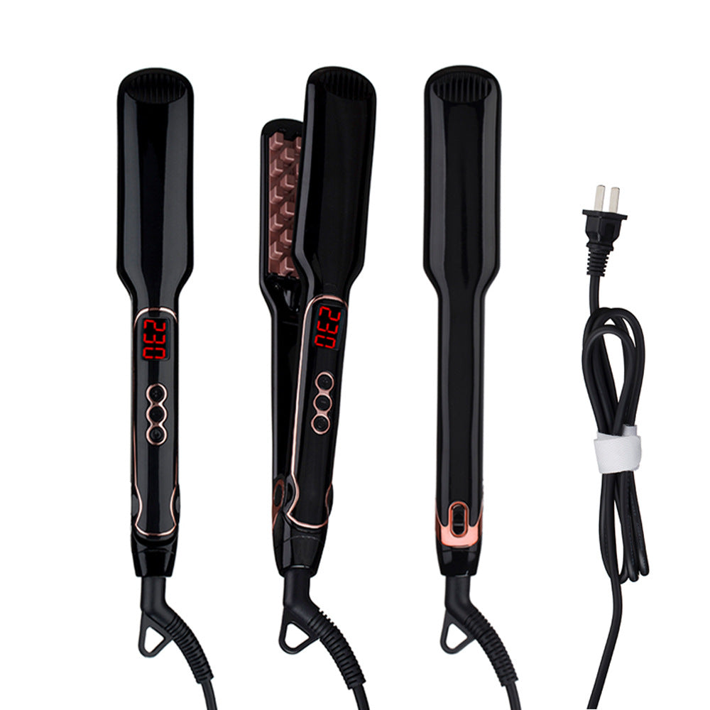 Fluffy Hair Straightener for Wet & Dry Hair - Tourmaline Ceramic Styling Tool