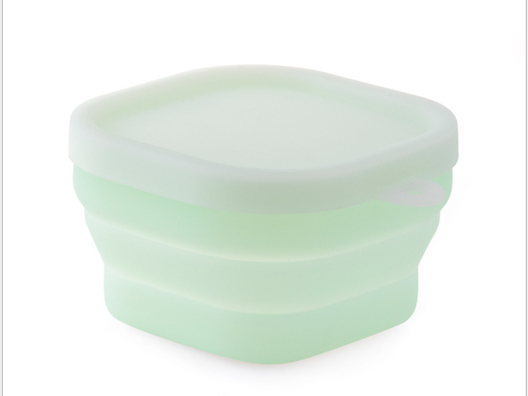 Silicone Folding Baby Food Bowl Snack Container Food Grade Portable Kids Feeding Dish