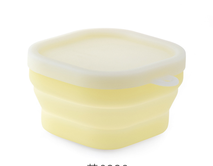 Silicone Folding Baby Food Bowl Snack Container Food Grade Portable Kids Feeding Dish