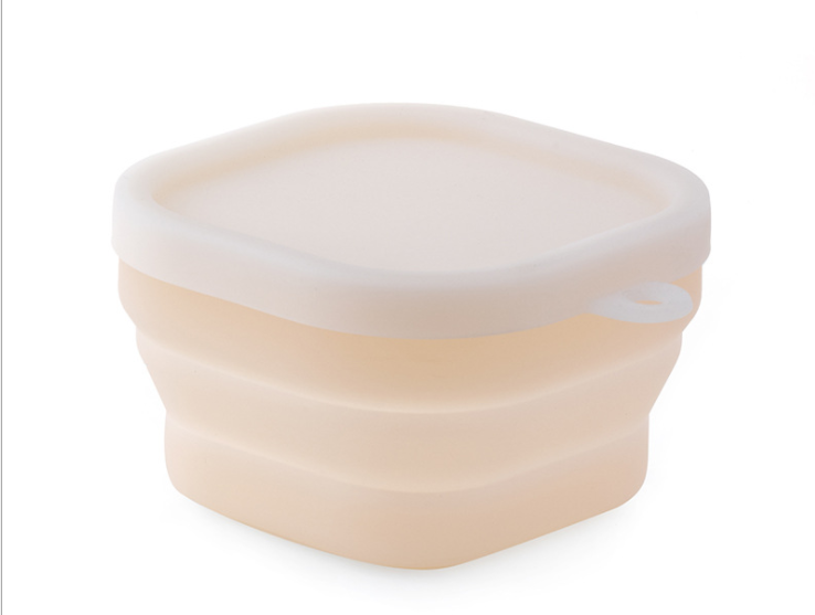 Silicone Folding Baby Food Bowl Snack Container Food Grade Portable Kids Feeding Dish