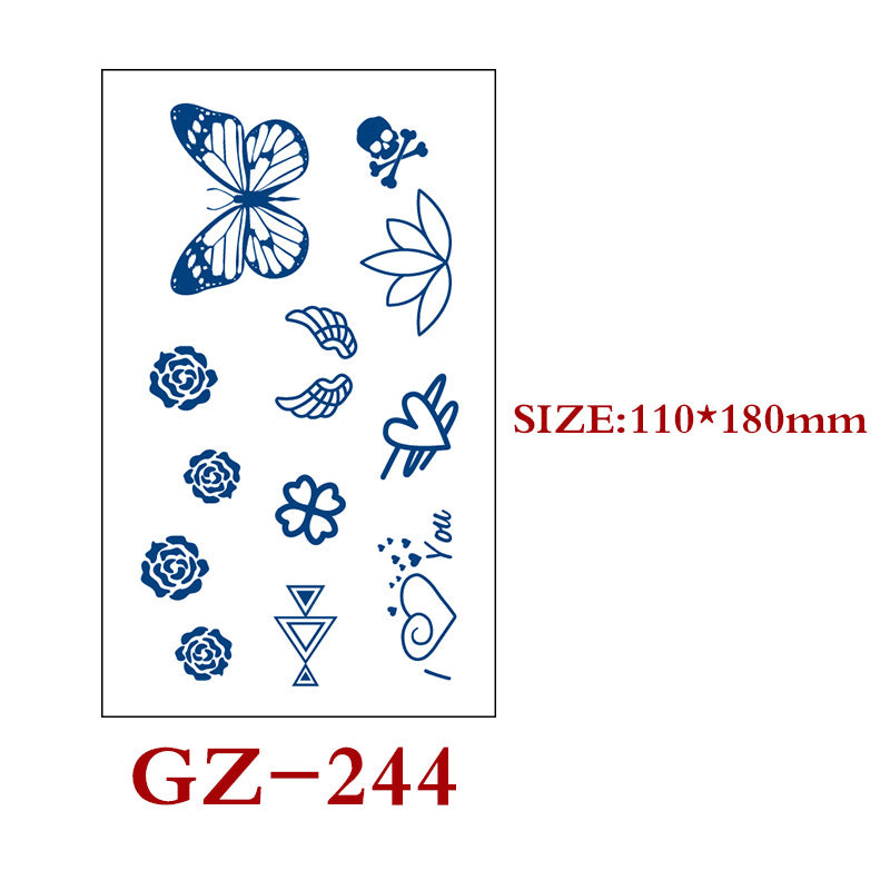 Waterproof Semi-Permanent Tattoo Stickers for Body Art - Assorted Styles