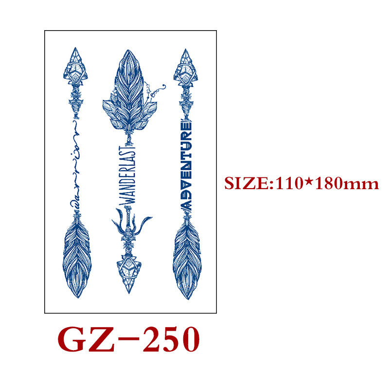 Waterproof Semi-Permanent Tattoo Stickers for Body Art - Assorted Styles
