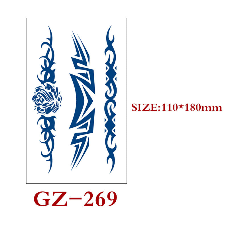 Waterproof Semi-Permanent Tattoo Stickers for Body Art - Assorted Styles