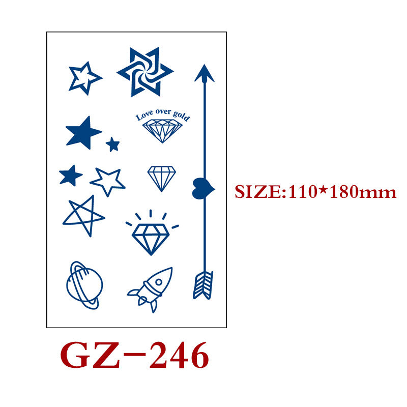 Waterproof Semi-Permanent Tattoo Stickers for Body Art - Assorted Styles