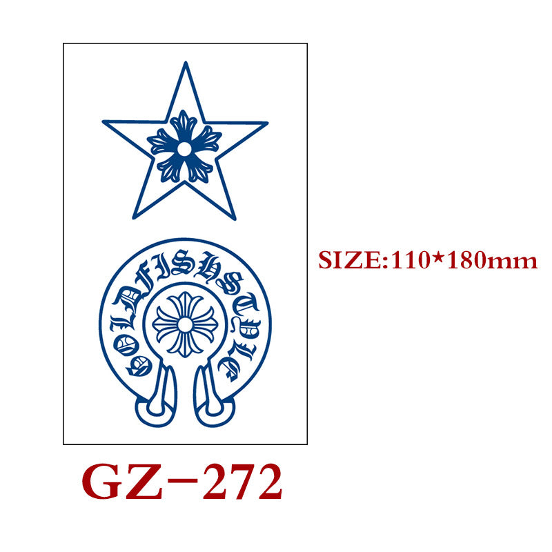 Waterproof Semi-Permanent Tattoo Stickers for Body Art - Assorted Styles