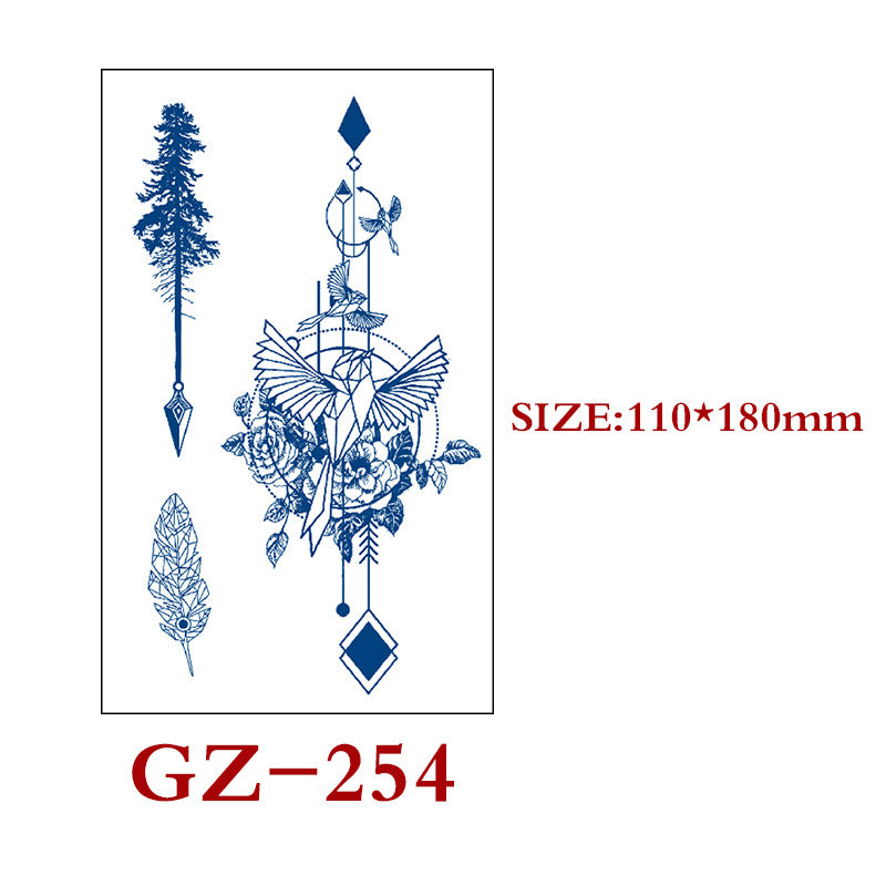 Waterproof Semi-Permanent Tattoo Stickers for Body Art - Assorted Styles