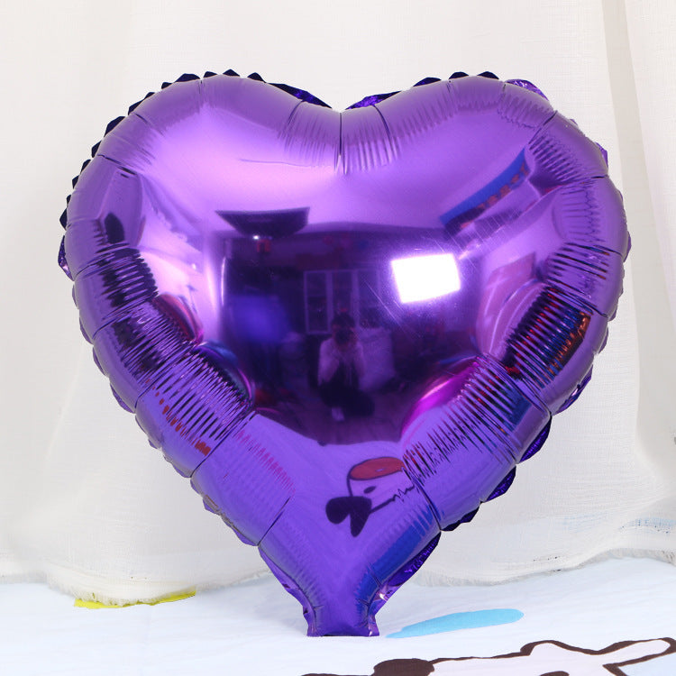 18-Inch Heart-Shaped Aluminum Film Balloon Christmas Holiday Decor