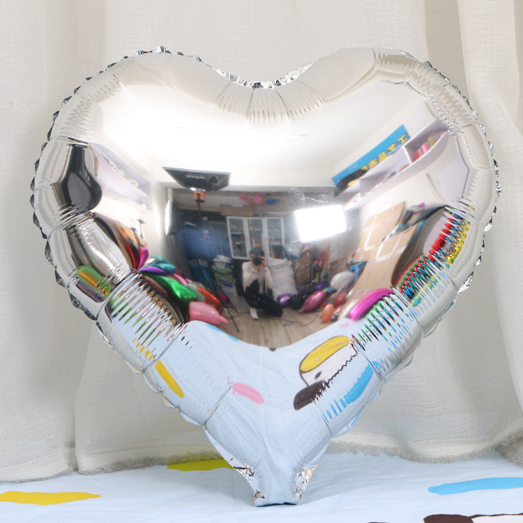 18-Inch Heart-Shaped Aluminum Film Balloon Christmas Holiday Decor