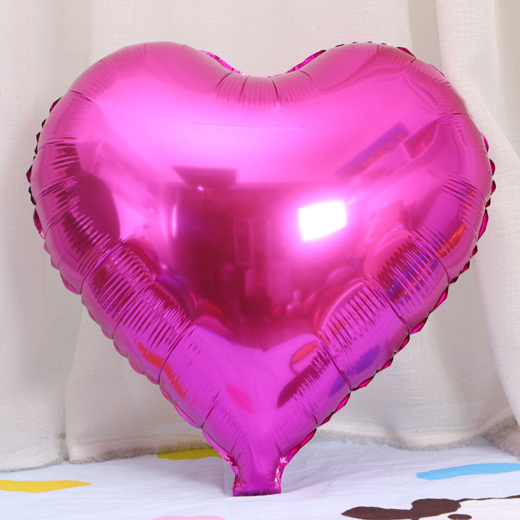 18-Inch Heart-Shaped Aluminum Film Balloon Christmas Holiday Decor