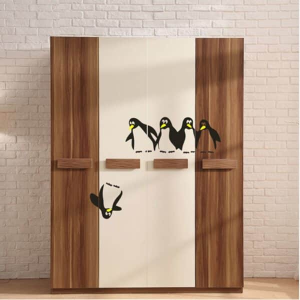 Funny Penguin Kitchen Wall Sticker - Waterproof PVC Fridge Decal