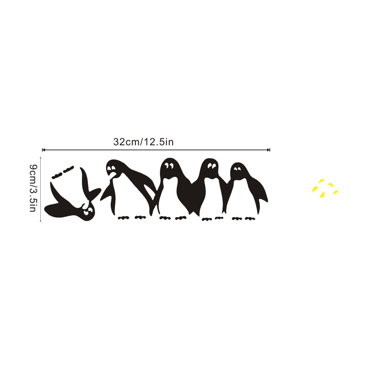Funny Penguin Kitchen Wall Sticker - Waterproof PVC Fridge Decal